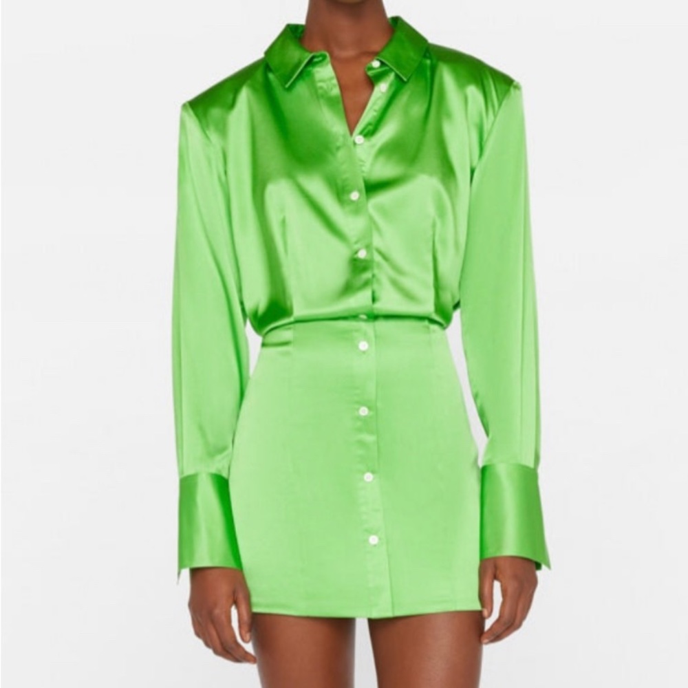 Frame Strong Shoulder Mini Dress
